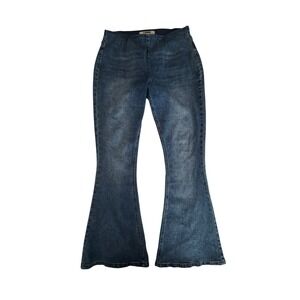 Rock & Roll Denim Bargain Bell Bottom Pull On Flare Jeans Cowgirl 32x32 Women's